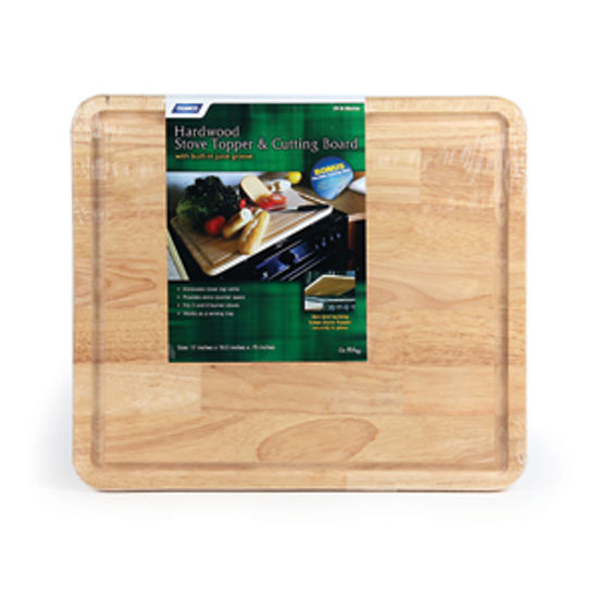 Picture of Camco  Natural 17"L x 19-1/2"W x 3/4"H Hardwood Cutting Board 43753 07-0278                                                  