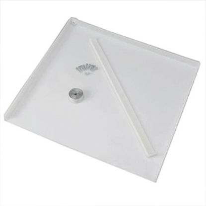 Picture of Splendide Drain-A-Way (TM) 24"W x 22-1/4"D White Plastic Washer Drain Pan  07-0509                                           
