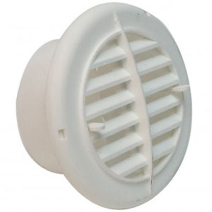 Picture of Valterra  White 4" Round Furnace Vent w/ Louvers A10-3350VP 08-0064                                                          