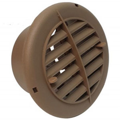 Picture of Valterra  Beige 4" Round Furnace Vent w/ Louvers A10-3351VP 08-0065                                                          