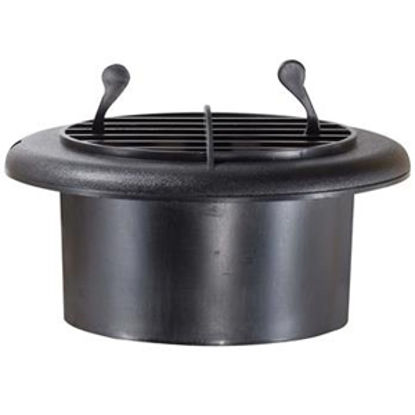 Picture of RV Designer  Black 5" Round 360 Deg Rotation Heating/ Cooling Register w/ Damper H815 08-0070                                