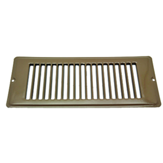 Picture of AP Products  Brown 4"W x 10"L Floor Heating/ Cooling Register w/o Damper 013-634 08-0155                                     