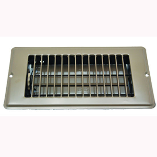 Picture of AP Products  Brown 4"W x 8"L Floor Heating/ Cooling Register w/Damper 013-626 08-0157                                        