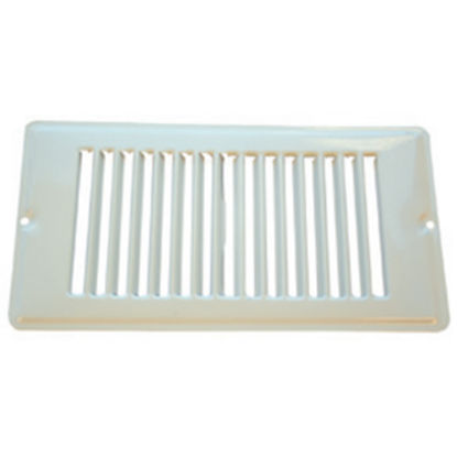 Picture of AP Products  White 4"W x 8"L Floor Heating/ Cooling Register w/o Damper 013-631 08-0160                                      
