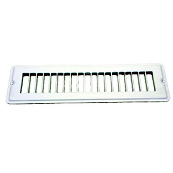 Picture of AP Products  White 2-1/4"W x 10"L Floor Heating/ Cooling Register w/o Damper 013-642 08-0162                                 