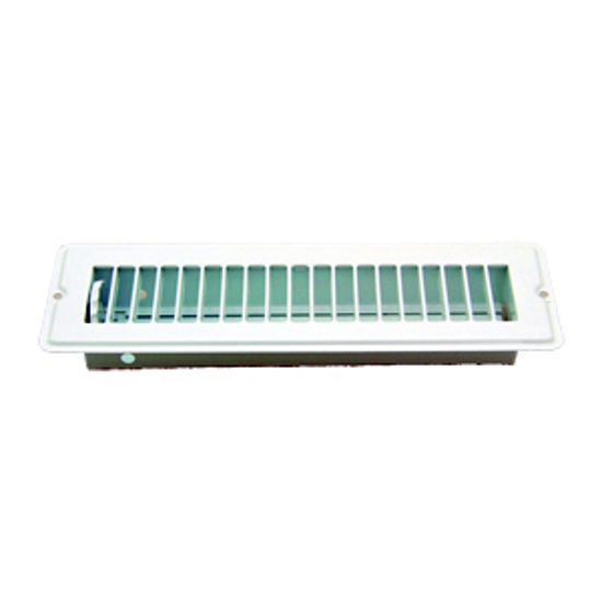 Picture of AP Products  White 2-1/4"W x 10"L Floor Heating/ Cooling Register w/Damper 013-640 08-0167                                   