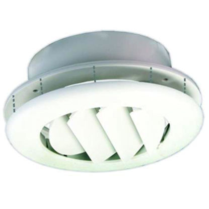 Picture of JR Products  Polar White 4-3/4" Round 360 Deg Rotation Ceiling Heating/ Cooling Register ACG150DPW-A 08-0170                 