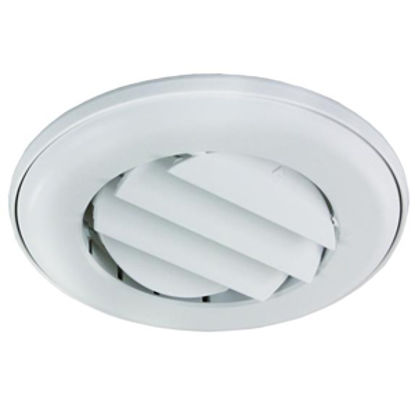 Picture of JR Products  Polar White 4-3/4" Round 360 Deg Rotation Ceiling Heating/ Cooling Register ACG25DPW-A 08-0171                  