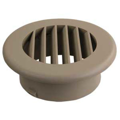 Picture of JR Products  Tan 4" Dia 360 Deg Rotation Heating/ Cooling Register w/o Damper HV4TN-A 08-0182                                