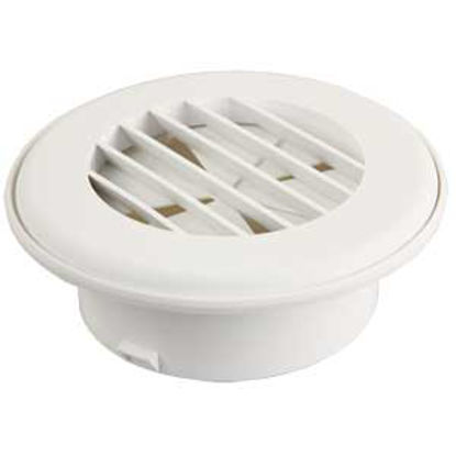 Picture of JR Products  Polar White 4" Dia 360 Deg Rotation Heating/ Cooling Register w/ Damper HV4DPW-A 08-0185                        