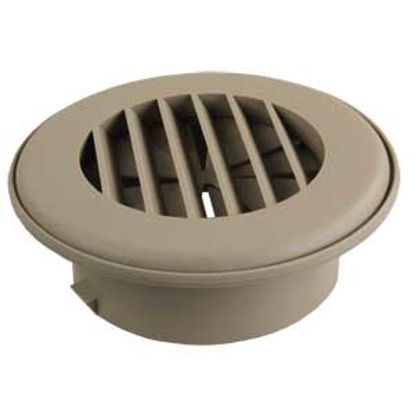 Picture of JR Products  Tan 4" Dia 360 Deg Rotation Heating/ Cooling Register w/ Damper HV4DTN-A 08-0187                                