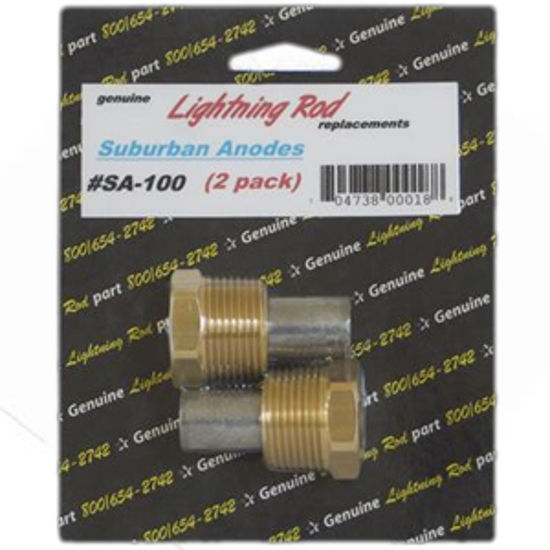 Picture of NW Leisure Lightning Rod 2-Pack Zinc Alloy Water Heater Anode Rod For Atwood SA-100 09-0199                                  