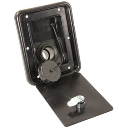 Picture of JR Products  Black Lockable Gravity Hatch Fresh Water Inlet A6113-A 10-0034                                                  