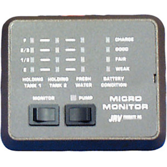 Picture of JRV Products  Black Semi-Recessed Mount Tank Monitor System Panel A7748RBL 10-0054                                           