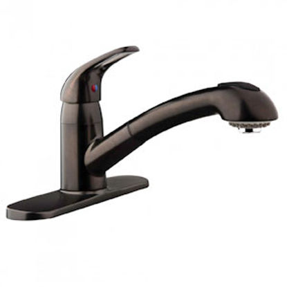 Picture of Dura Faucet  Bronze w/Single Lever Kitchen Faucet w/Pull-Out Spout DF-NMK852-VB 10-0065                                      