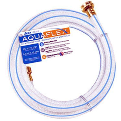 Picture of Apex AQUAFLEX (R) 1/2"x15' Fresh Water Hose w/ ThumThing Coupling 7503-15 10-0081                                            