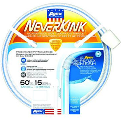 Picture of Apex NeverKink (R) 5/8"x50' Fresh Water Hose w/Grip Tite & ThumThing Coupling 8602-50 10-0094                                