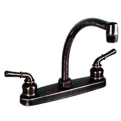 Picture of Phoenix Faucets  Bronze w/ Teapot Handles 8" Kitchen Faucet w/Hi-Arc Spout PF221501 10-0198                                  