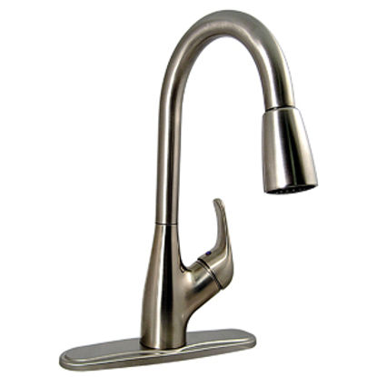 Picture of Phoenix Faucets  Nickel w/Single Lever 8" Kitchen Faucet w/Pull-Out Spout PF231461 10-0221                                   