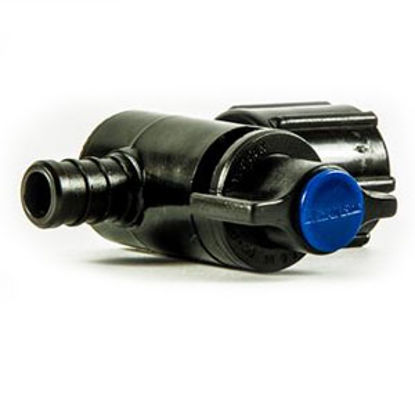 Picture of EcoPoly Fittings EcoPoly 1/2" PEX x 1/2" FPT Swivel End Nut Polymer Straight Stop Valve 28890 10-0230                        
