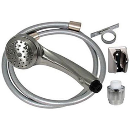Picture of Phoenix Faucets Air Fusion Nickel Handheld Shower Head w/Single Spray Setting & 60" Hose PF276047 10-0251                    