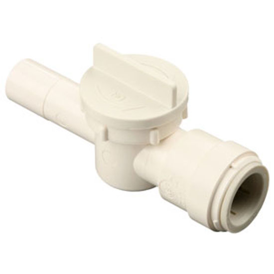 Picture of Sea Tech 35 Series 1/2" CTS Male Stem x 1/2" Female Quick CTS Polysulfone Straight Stop Valve 013543-10 10-0307              