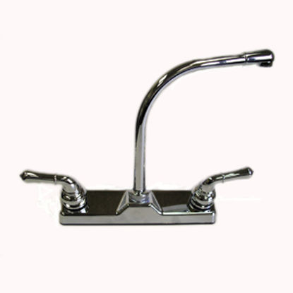 Picture of Utopia  Chrome w/2 Teapot Handle Hi-Rise Kitchen Faucet 20380R340A 10-0335                                                   