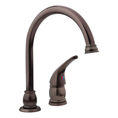 Picture of Dura Faucet Designer Series Bronze w/Single Lever Kitchen Faucet w/Gooseneck Spout DF-NMK301-VB 10-0340                      