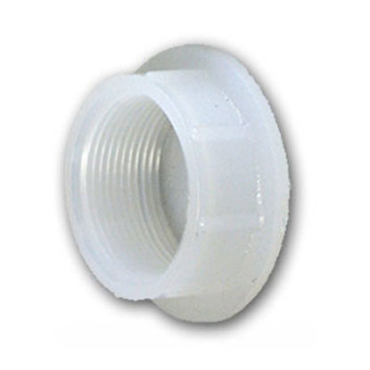 Picture of Ameri-Kart  White Polyethylene 1-1/4" Raised Threaded Holding Tank Fitting 54 10-0367                                        