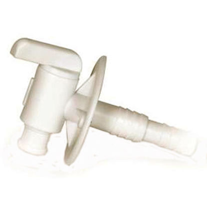 Picture of Camco  Plastic 3/8" & 1/2" Barb Fresh Water Tank Drain Valve w/Flange 22223 10-0445                                          
