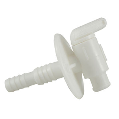 Picture of JR Products  3/8" & 1/2" Dual Barb Drain Valve w/ Flange 03182 10-0448                                                       