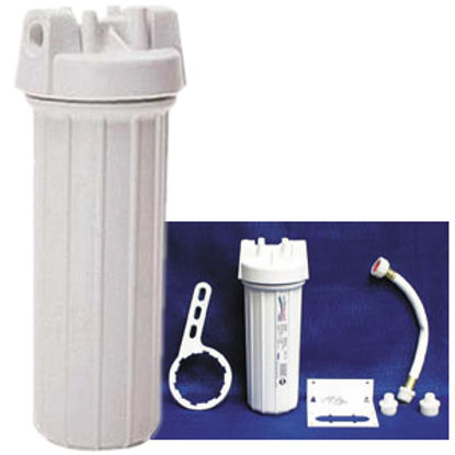 Picture of SHURflo Waterguard(TM) 10"L 3/8" Female Ports Water Filter Housing RV-10UC-A 10-0500                                         