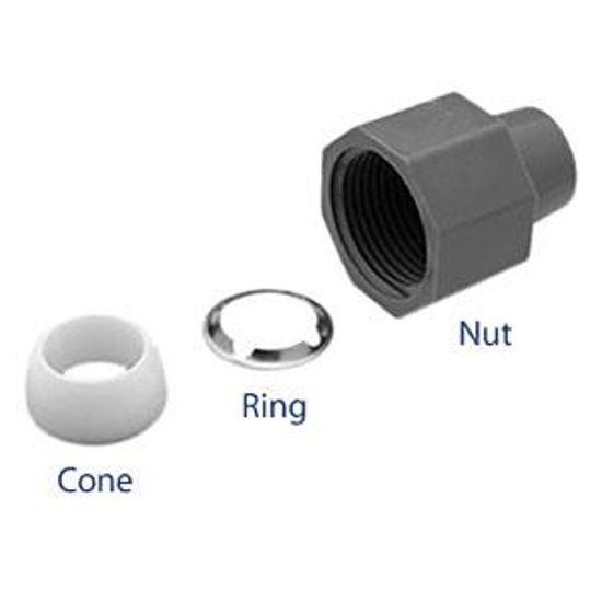 Picture of Lasalle Bristol QEST 2-Pack 3/8" Fresh Water Compression Fitting Nut 64QBFNCR1 10-0548                                       