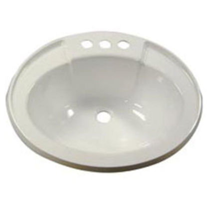 Picture of Lasalle Bristol  20"L X 17"W Oval Ivory ABS Plastic Sink W/ 3 Faucet Holes 16305PP 10-0568                                   