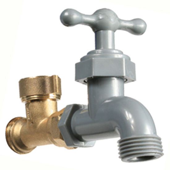 Picture of Camco  Brass Diverter Fresh Water Hose Connector For Std GHF Coupling 22475 10-0580                                          