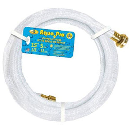 Picture of Aqua Pro Supreme 1/2"x15' Fresh Water Hose w/ThumThing Coupling 20869 10-0633                                                