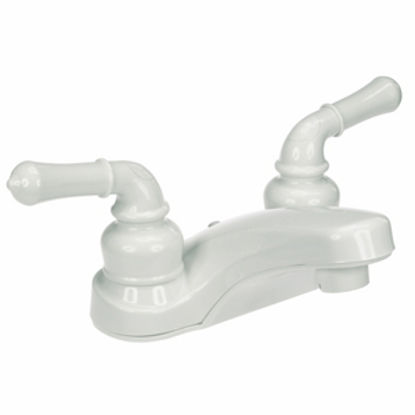 Picture of Dura Faucet Classical Series White w/Teapot Handles 4" Lavatory Faucet DF-PL700C-WT 10-0664                                  