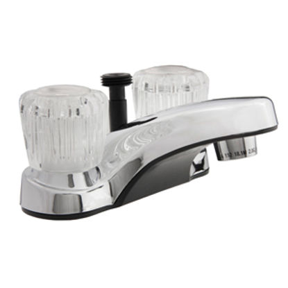 Picture of Dura Faucet  Chrome w/Clear Knobs 4" Lavatory Faucet DF-PL720A-CP 10-0667                                                    