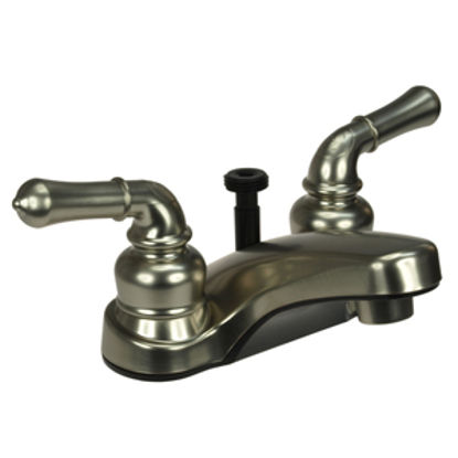 Picture of Dura Faucet Classical Series Nickel w/Teapot Handles 4" Lavatory Faucet DF-PL720C-SN 10-0669                                 