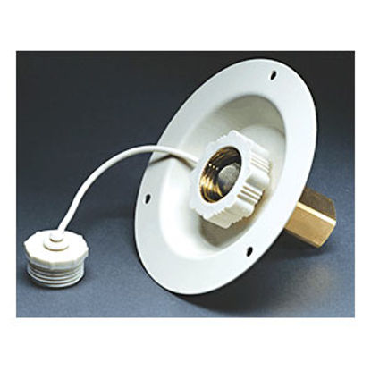 Picture of Aqua Pro  Polar White Recessed Mount Flange Fresh Water Inlet 27886 10-0691                                                  