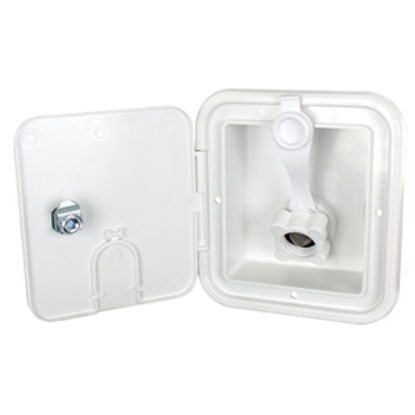 Picture of JR Products  Polar White Locking Hatch Fresh Water Inlet w/Check Valve BGE12-6-A 10-0724                                     