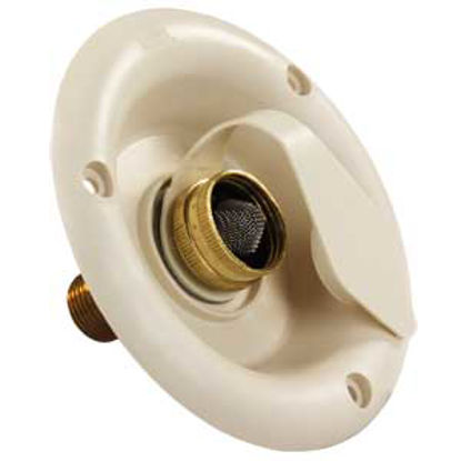 Picture of JR Products  Colonial White Recessed Mount Fresh Water Inlet w/Check Valve 321-B-16-A 10-0738                                