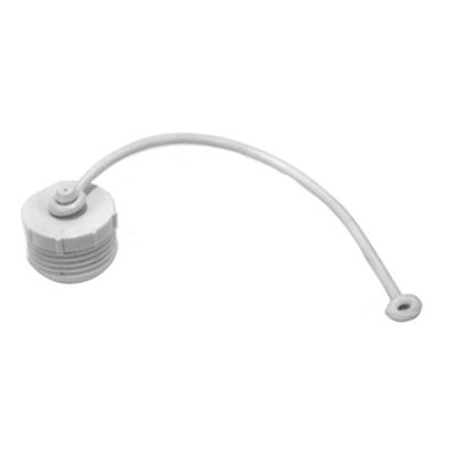 Picture of Valterra  Off White Plastic 3/4" MPT Twist-On Fresh Water Inlet Cap w/Strap T1020-1E 10-0756                                 