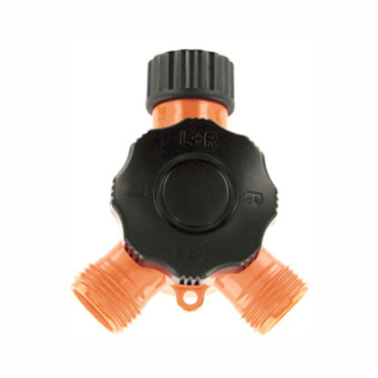 Picture of Valterra  Plastic EZ Dial Double Fresh Water Hose Connector For Std GHF Coupling w/Shu A01-0132VP 10-0779                    