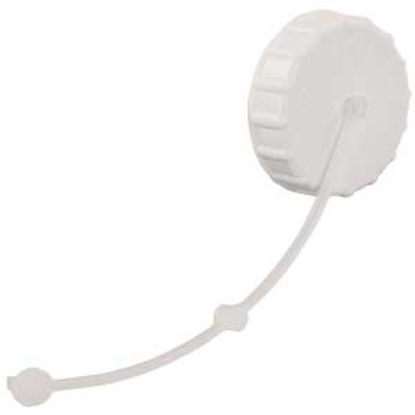 Picture of JR Products  Polar White Bayonet Style Fresh Water Inlet Cap w/Strap 222PW-A 10-0781                                         
