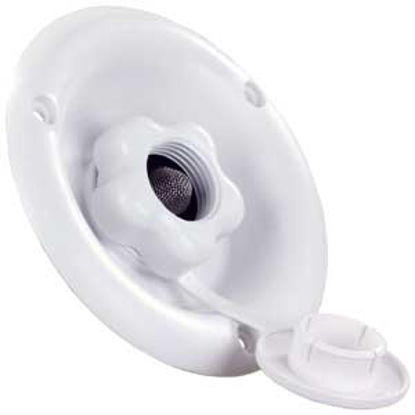 Picture of JR Products  Polar White Recessed Mount Fresh Water Inlet w/Check Valve 321-B-2P-A 10-0784                                   