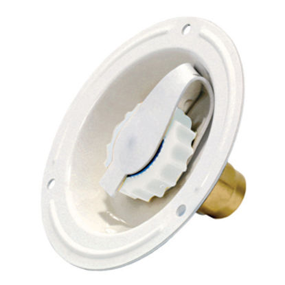 Picture of Valterra  White Recessed Mount Fresh Water Inlet w/Check Valve A01-0177LF 10-0790                                            