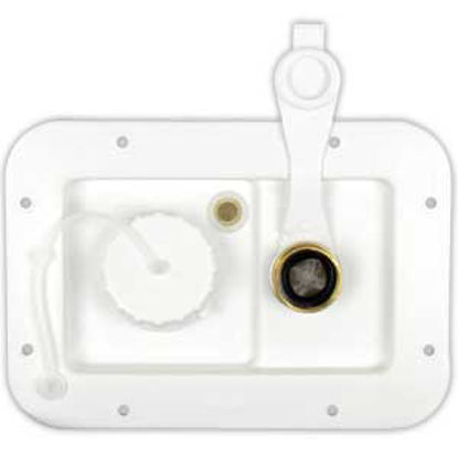 Picture of JR Products  Polar White Gravity Hatch Fresh Water Inlet w/Check Valve 497-AD-26-A 10-0798                                   