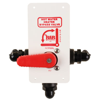 Picture of JR Products  Fresh Water By-Pass Valve w/Red Plastic Handle DVH-1-A 10-0813                                                  
