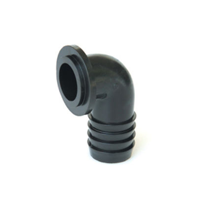 Picture of Valterra  Black ABS Plastic 1-1/4" 90 Deg Barbed Fresh Water Tank Fill Adapter RF907 10-0820                                 